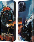 Head Case Designs Officially Licensed Harry Potter Hogwarts Express Prisoner of Azkaban II Leather Wallet Case Compatible with Apple iPhone 16 Pro Max