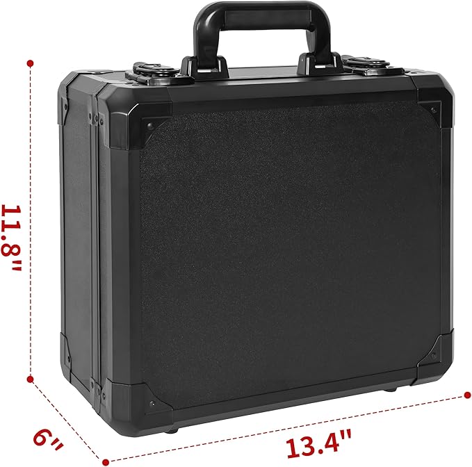 Protective Hard Case Shockproof Water-resistant with Customized DIY Foam Insert fit for Camera, Laptops, etc,13.5 X 11.6 X 6-Inch