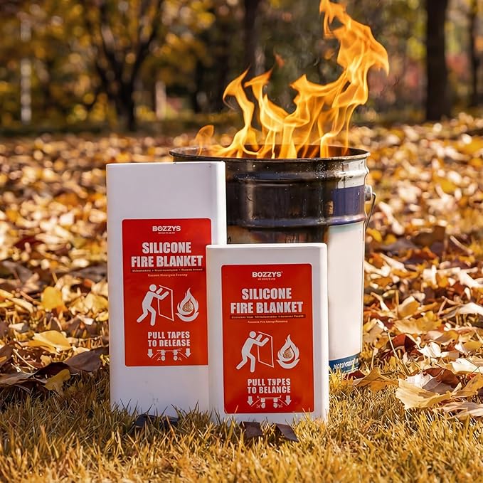 Fire Blanket | Not Prickly Prepared Fire Suppression | 40"x40" Fire Blankets Emergency for Home and Kitchen