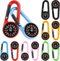 12 PCS Compass Keychain, Small Pocket Magnetic Keychain Compass Colorful Survival Hiking Mini Compasses for Outdoor Camping Hiking Backpacking Accessory Party Favors