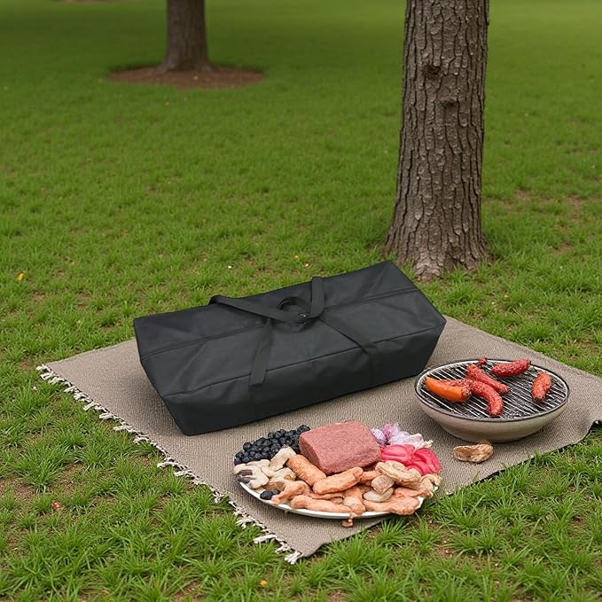 Heavy Duty Water-Resistant Grill & Tent Storage Bag - XL Organizer for BBQ Utensils, Canopy, Hammock, Roof Top Tent & Fishing Rods with MOLLE Straps (25''(L) x5.9''(W) x5.9''(H))