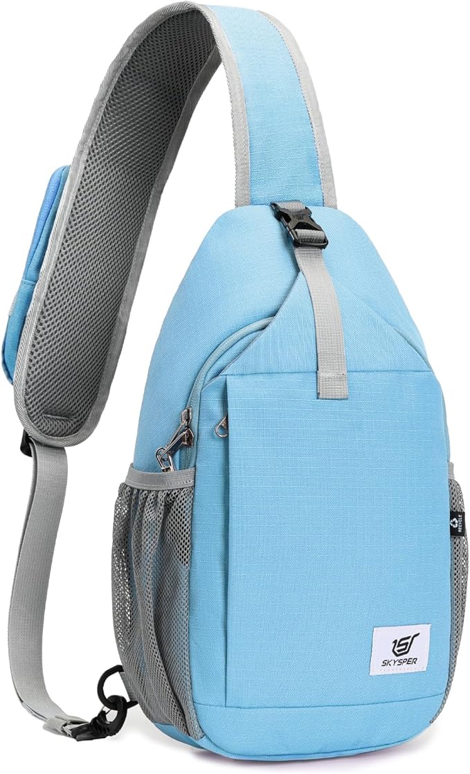 SKYSPER Sling Bag RFID Cross Body Bag Recycled Crossbody Backpack Travel Daypack