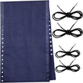 Queekay Chair Replacement Fabric with 4 Bungee Cord Lounge Chair Cloth Mesh Repair Kit for Patio Recliner Outdoor Lawn Pool(63 x 21 Inch,Blue)