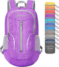 ZOMAKE 25L Ultra Lightweight Packable Backpack, Foldable Hiking Backpacks Water Resistant Small Folding Daypack for Travel(Purple)