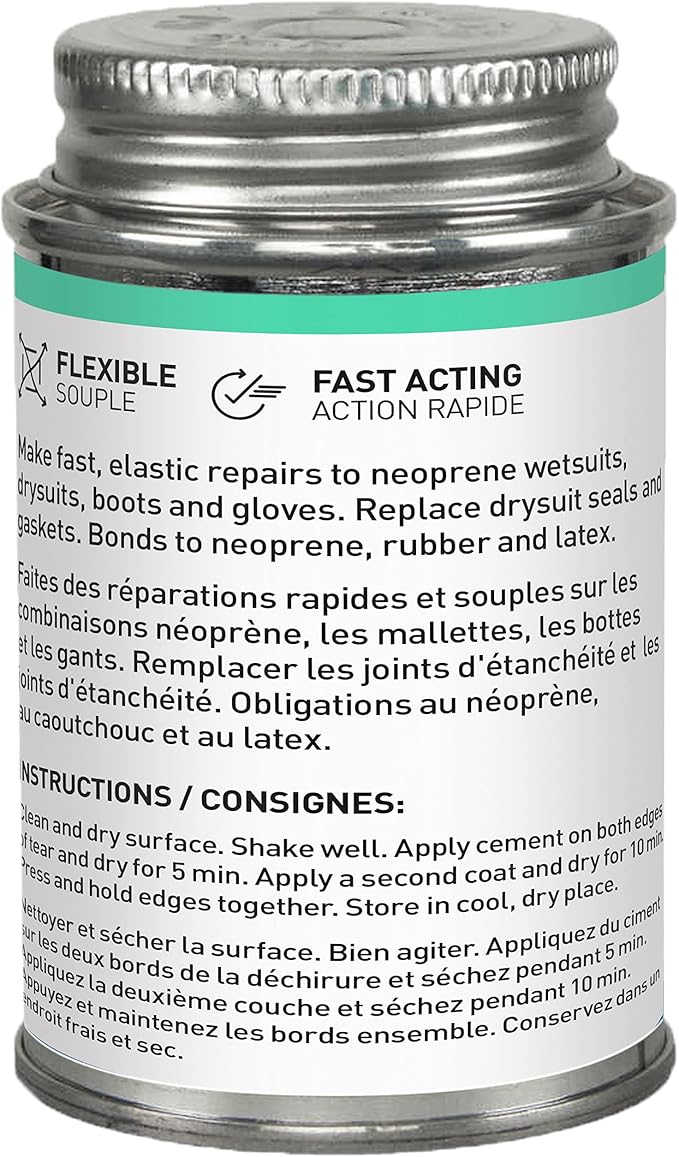 GEAR AID Aquaseal NEO Neoprene Contact Cement for Wetsuit, Wader, and Watersports Gear Repair – Fast-Drying, Waterproof, Flexible Adhesive