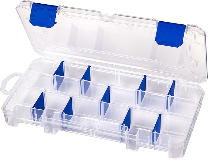 Flambeau Outdoors 3003 Tuff Tainer, Fishing Tackle Tray Box, Includes [9] Zerust Dividers, 18 Compartments - 9.125" x 5" x 1.25"