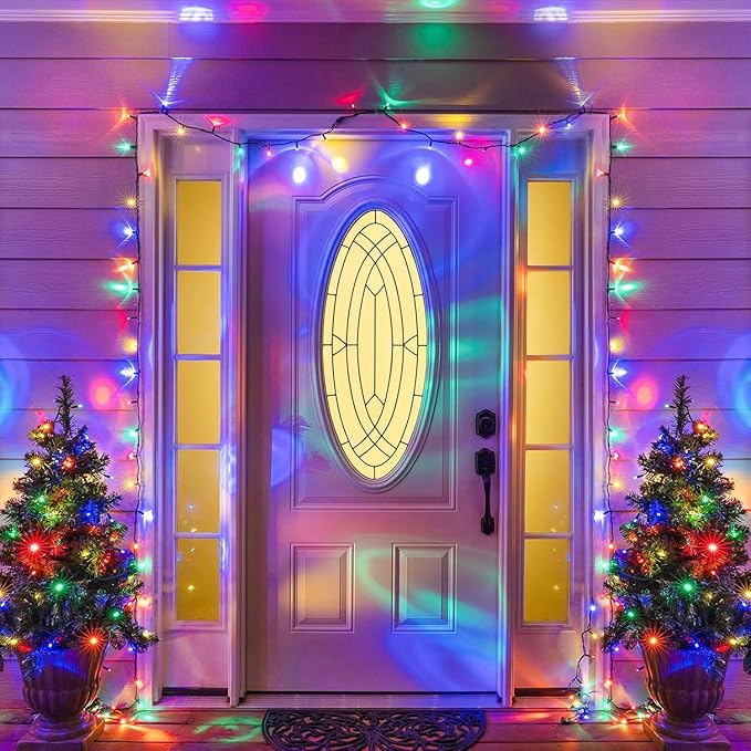 JMEXSUSS 2 Pack Solar String Lights Outdoor Waterproof, Total 400 LED 151FT Solar Christmas Lights Outdoor, 8 Modes Christmas Light for Outside Patio Yard Tree Decorations, Multicolor