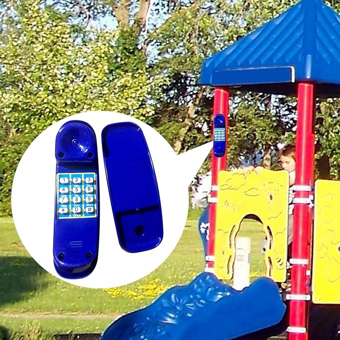 Amagogo Pretend Phone Toy Kids Climbing Frame Accessories Playground Telephone Toy Outdoor Equipment Function Easy Mounting Suitable for Children Play Swing T, Blue
