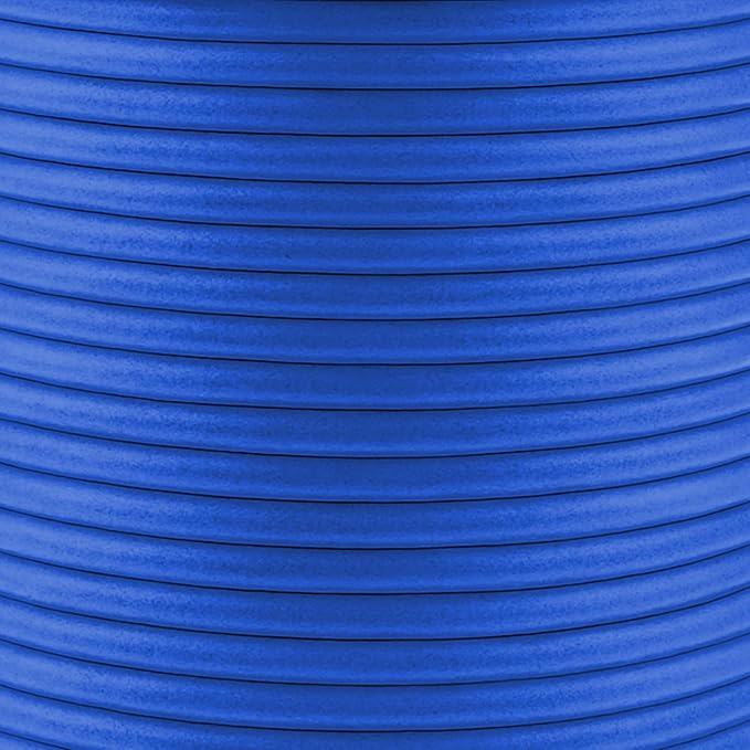 Mandala Crafts Round Genuine Blue Leather Cord for Jewelry Making – 1.5mm Cowhide Leather Rope String Lace for Kumihimo – 20 Yards Cowhide Craft Cording Spool