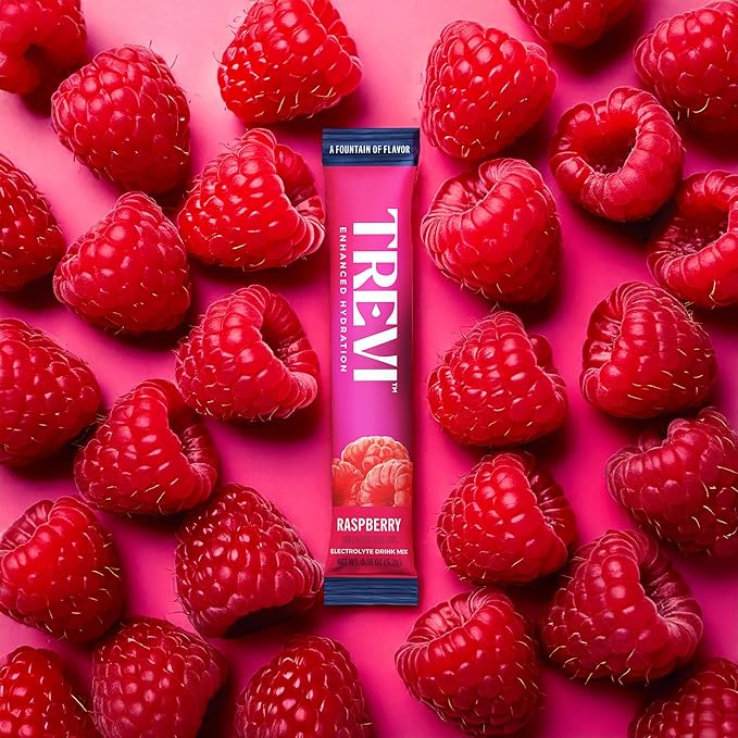 TREVI™ Everyday Sugar Free Electrolytes - Essential Drink Mix Hydration Powder Packets - 28 Count - Raspberry