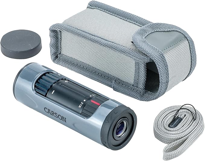 Carson MonoZoom 7-21x21mm Zoom Monocular (ZM-721),Gray, XX-Large