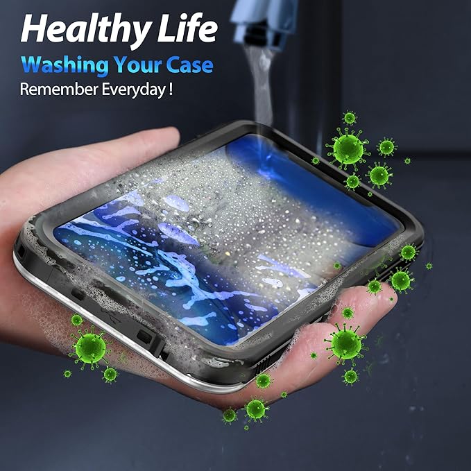 SPORTLINK Waterproof Case for iPhone 11, Full Body Heavy Duty Protection Full Sealed Cover Shockproof Dustproof Built-in Clear Screen Protector Rugged Case for iPhone 11 6.1 Inch Frosted Clear/Black