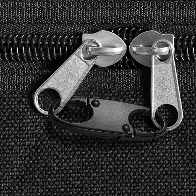Small Carabiner Clips, Mini Carabiner, Premium Carabiner Clip, Carabiner, Zipper Pull Replacement, Zipper Lock, Small Carabiner, Upgraded SmallCarabiner, ZipperClips Anti Theft (4P White)