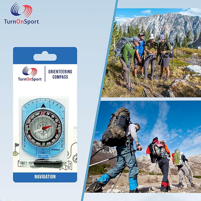 Orienteering Compass - Hiking Backpacking Compass - Advanced Scout Compass Camping and Navigation - Boy Scout Compass Kids - Childrens Compasses for Map Reading - Baseplate Compass Survival