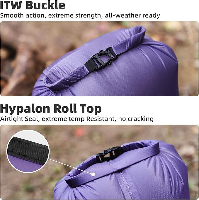 Thous Winds 6L Dry Bag, Lightweight Waterproof Bag, Roll Top Design for Camping, Travel, Paddle Board, Boating Essentials