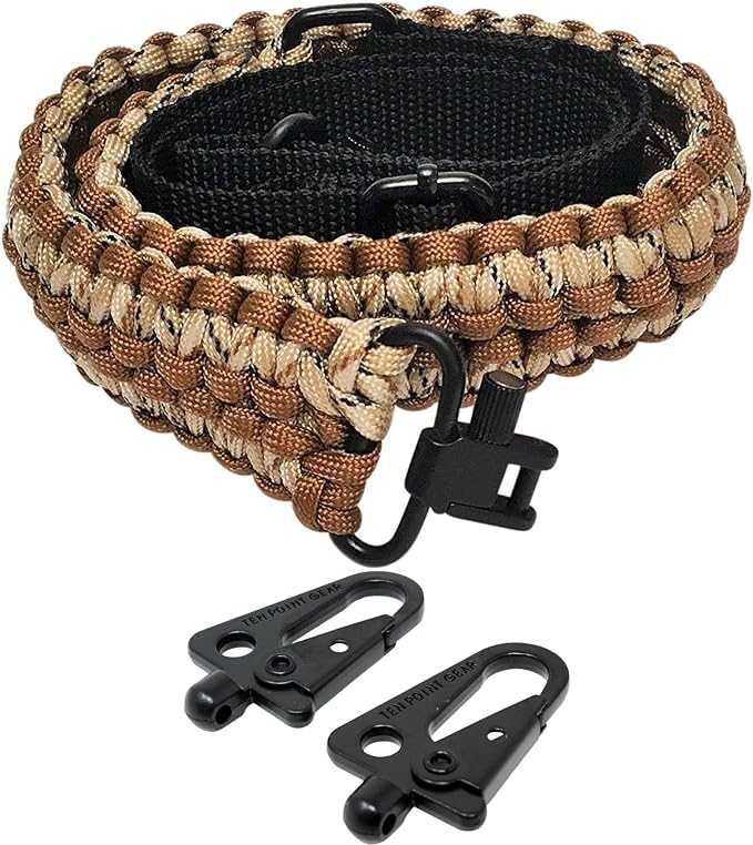 Extra Wide Gun Sling Paracord 550 Adjustable w/Swivels (Multiple Color Options)