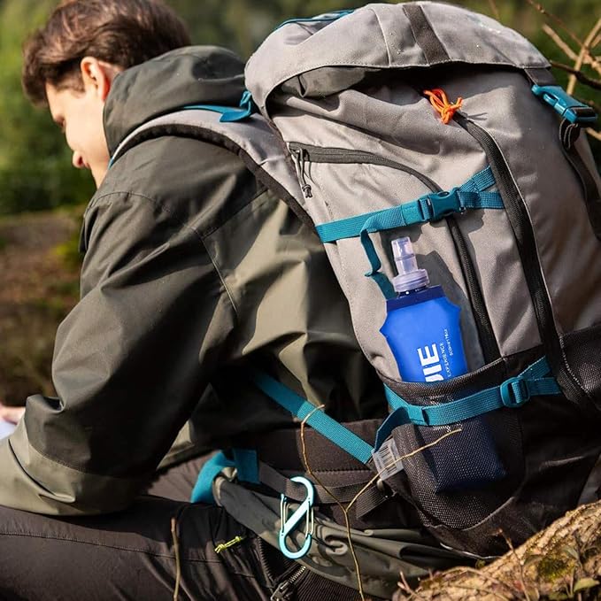 Azarxis TPU Soft Flask Collapsible Water Bottles BPA-Free 250ml 350ml 500ml 600ml for Hydration Vest Pack Running Hiking Cycling Climbing