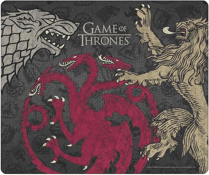 Head Case Designs Officially Licensed HBO Game of Thrones Stark, Targaryen, Lannister Graphic Art 9.84 x 11.81 x 0.12 inches (250 x 300 mm) - S Gaming Office Desk PC Keyboard Mouse Mat Pad