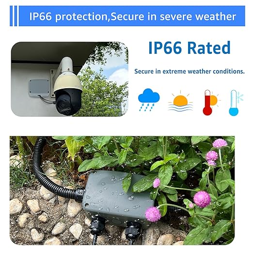 SuperInk IP66 Waterproof Junction Box, Outdoor Electrical Enclosure Box, 4.9"x3.3"x2.3" PVC/ABS Plastic Project Case, Weatherproof Grey Cable Box for Exterior Use, Fits 20mm Cable Glands，2PK