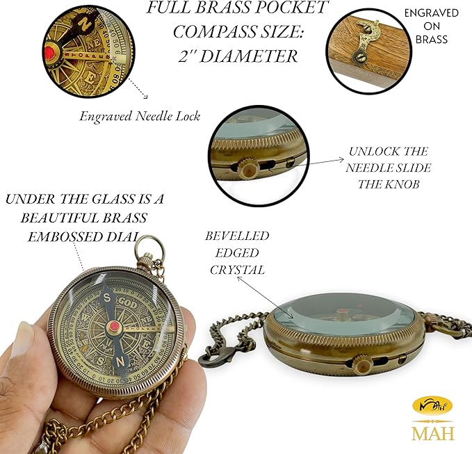 Brass Compass Gift to My Son Never Forget I Love You, Sentimental Keepsake from Mom Dad Grandparents, Inspirational Guidance Compass Gift for Son Graduation Birthday Baptism Confirmation Gift Idea