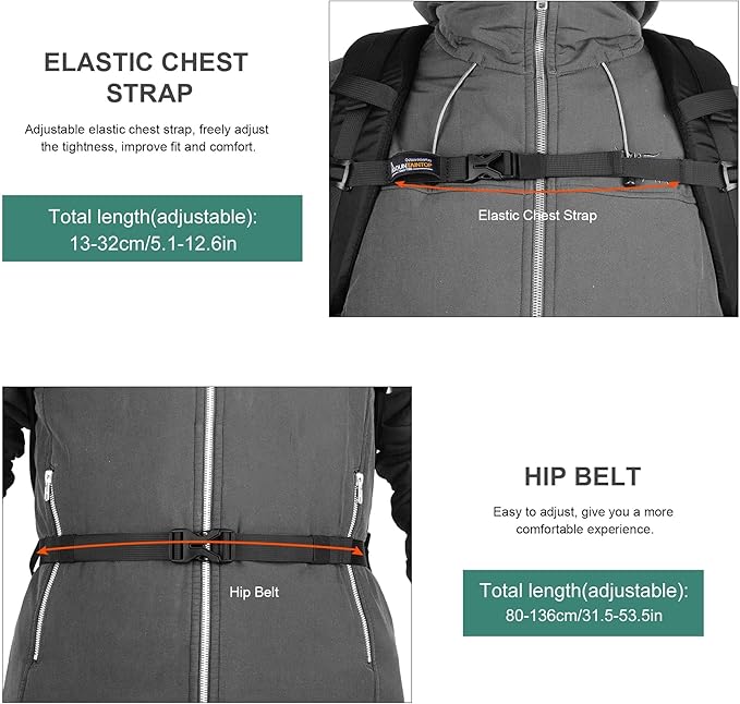 MOUNTAINTOP Hiking Backpack,25L Camping Backpack, Men Women Hiking Daypack Lightweight Travel Backpack for Climbing(Deep Green)