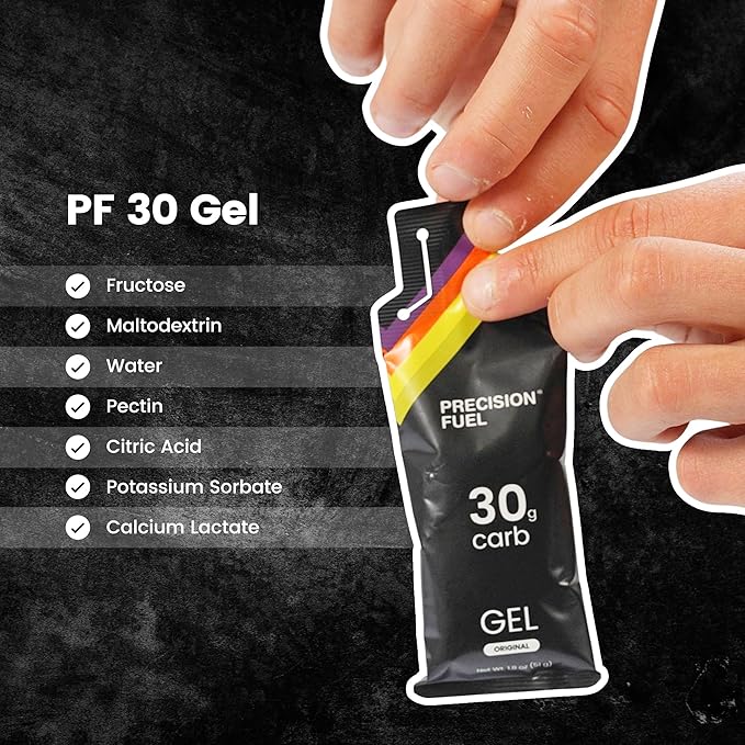 Precision Fuel PF30 Energy Gels - Mild, Neutral Flavour Running Gels for Endurance Athletes, 30g Carbohydrate, Easy-to-Digest, Perfect for Running & Long-Duration Sports (Original, 30 gels)