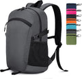 Lightweight Hiking Backpack 30L Packable Foldable Daypack Collapsible Travel Bag Water-Resistant for Women Men (Gray)