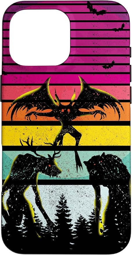 Cryptkin Cute Mothman Cryptid Map Case for iPhone 16 Pro Max