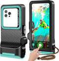 2026 Diving Snorkeling Phone Case for iPhone 17/16/15/14/13/12/11 Pro Max/XS/X Samsung Galaxy S26/S25/S24 Professional Scuba Dive Waterproof Underwater Photo Video Cover (4TH Gen, Teal)