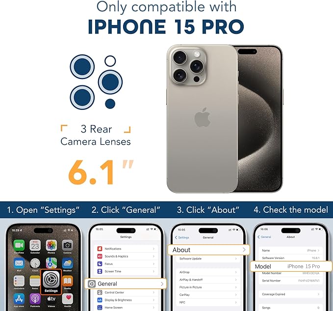 TIESZEN for iPhone 15 Pro Case, Compatible with MagSafe, Built-in Privacy Screen Protector and Camera Protection, Anti Spy Full Body Dustproof Shockproof Hard Phone Case 6.1", Deep Grey