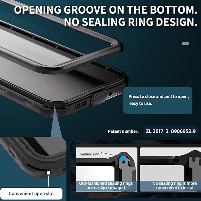 Hllhunkhe for Samsung Galaxy A16 5G Case Waterproof, [IP68 Waterproof Dustproof] [Built-in Screen Protector] Rugged Full Body Underwater Shockproof Protective Cover for Galaxy A16 5G Phone Case Black
