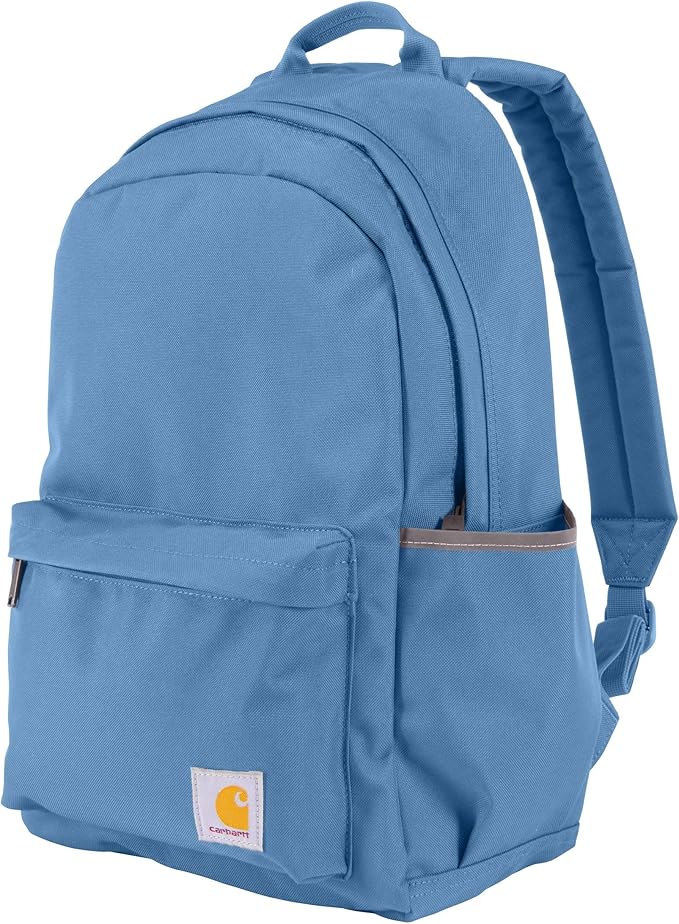 Carhartt 21L Classic Laptop Backpack, Water-Resistant Pack W/ 15" Laptop Sleeve and Organizational Compartments, Workwear Blue