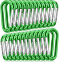 STURME 2" Aluminum D Ring Carabiners Clip D Shape Spring Loaded Gate Small Keychain Carabiner Clip Set Outdoor Camping Mini Lock Snap Hooks Spring Link Key Chain Durable Improved 24 PCS