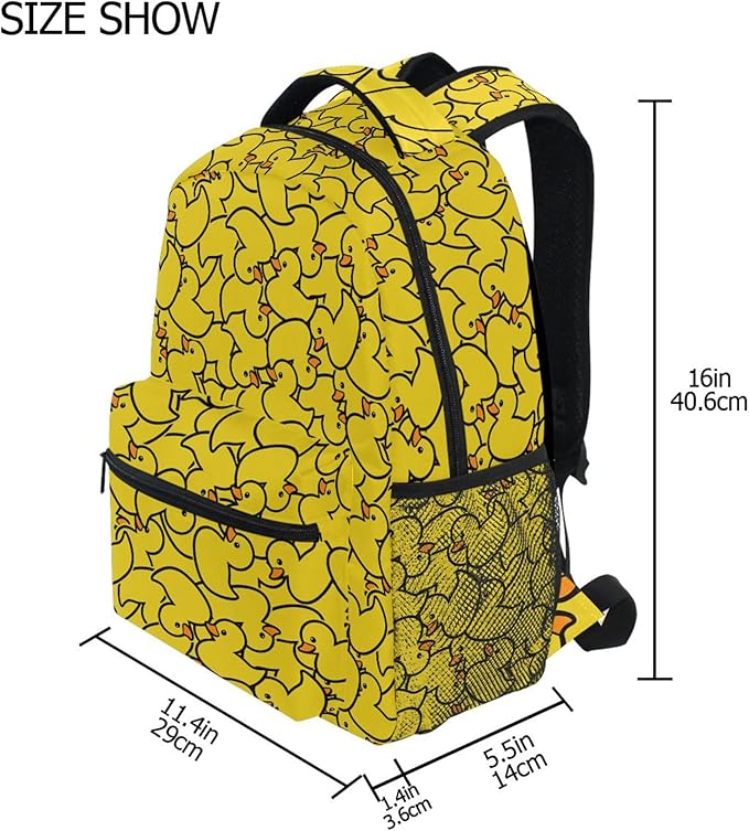 Wamika Yellow Ducks Backpack Farm Cartoon Animals School Backpacks Preschool Book Bag