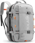 Tolaccea Travel Laptop Backpack for Men Women, 40L-50L Expandable Carry On Backpack with Wet Dry Compartment, TSA Approved Daypack Fits 16 Inch Laptop, Convertible Rucksack Duffel Bag for Work Travel