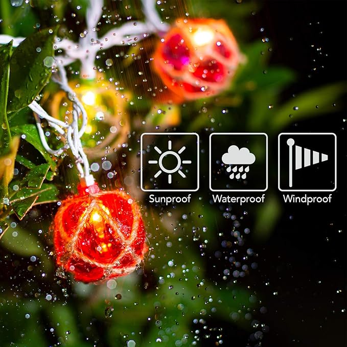 Brillarlights Nautical Fishing Float String Lights, Beach Themed Buoy Lights Set of 10 Multicolor String Lights for Indoor Home Decor and Outdoor Patio Decorations