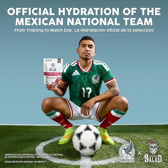 Salud 2-in-1 Hydration Packets + Immunity Electrolytes Powder, Watermelon Margarita - Agua Fresca Drink Mix, Elderberry, Dairy & Soy Free, Non-GMO, Gluten Free, Vegan, 1g Sugar (15 Servings)