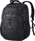KROSER TSA Friendly Travel Laptop Backpack 18.4 inch XXXL Gaming Backpack Water-Repellent College Daypack Business Backpack with RFID Pockets & USB Port for Men/Women-Black | TSA Friendly, Water-Repellent, College Daypack, Business Backpack, RFID Pocke...