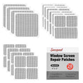 Secopad 28 Sheets Window Screen Patches Repair Kit, Black 3 Sizes Window Screen Repair Kit for Mesh Screen Door, Strong Adhesive Fiberglass Quick Screen Repair Tape
