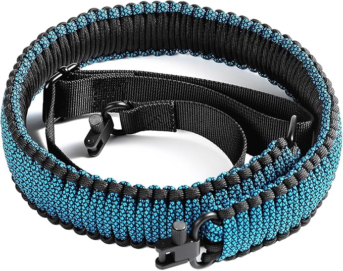 VVAAGG Two-Point Paracord Rifle Sling with Swivels, Non-Slip Gun Sling with Adjustable Length Strap