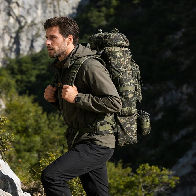 100L Camping Hiking Backpack,Molle military Tactical rucksack backpack,Waterproof Lightweight Hiking Backpack