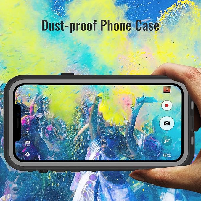 iPhone 13 Pro Case, Waterproof & Shockproof Phone Case, Full Protection, IP68, 6.1 Inch, Black
