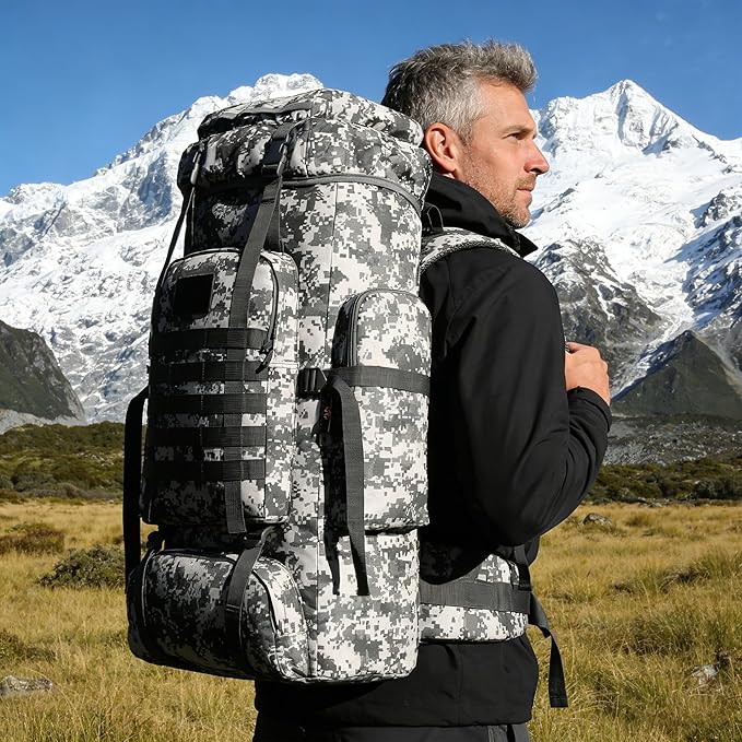 Hiking Backpack for Men 70L/100L Camping Backpack Military Rucksack Molle 3 Days Assault Pack for Climbing | Camping Backpack, 3 Days Assault Pack, for Climbing