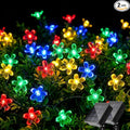 ITICdecor 2 Pack 50 LED Solar String Lights Outdoor Waterproof Flower Solar Lights for Garden Yard Fence Patio Christmas Tree Wedding Party Decor(Multicolor)