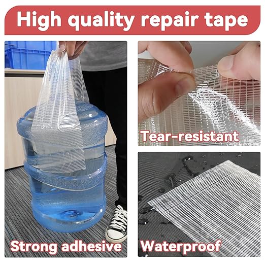 Birllaid RV Awning Repair Tape for Tent,Tarp, Boat Covers Repair Tape,RV Awning, Sail Tape, Tear Repair Patch Kit, Waterproof 5 Inch x 30FT