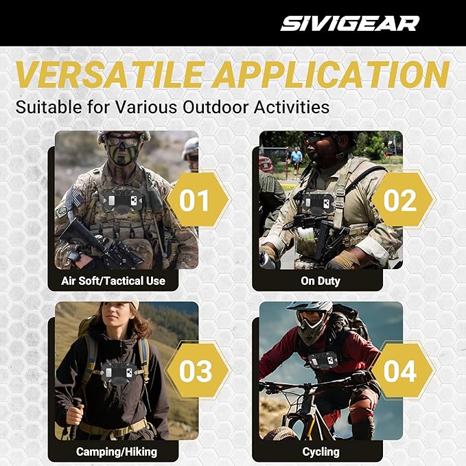 Tactical Molle Phone Holder for Plate Carrier Vest, Quick Release & Adjustable Phone Mount, Compatible with 4.7-6.7 inch Smart Phones, Durable Tactical Accessories for Outdoor Enthusiasts