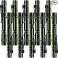 Beieverluck 10 Pack Mini LED Flashlight with Clip, 200 Lumens, Adjustable Focus, Water-Resistant, Perfect for Camping, Outdoor, Emergency Use
