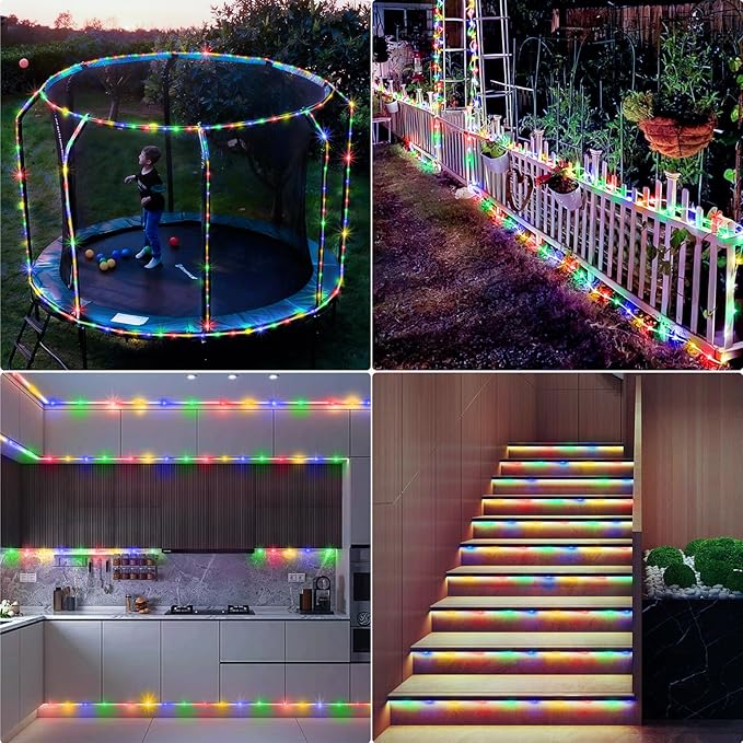 KNONEW 328FT 1000LED Rope Lights for Outside,Outdoor String Lights Waterproof 8 Modes Clear Tube Light for Indoor,Bedroom,Wedding,Garden,Patio,Christmas,Tree,Rv,Holiday Decoration(Multicolor)