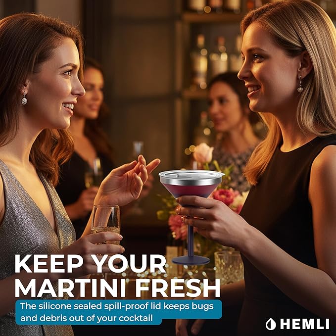 Martini Glass, Stainless Steel Insulated Martini Tumbler, Cocktail Cup