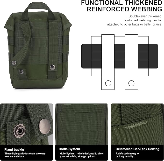 Mardingtop Molle Admin Pouch,EDC Pouch, Tactical Drawstring Pouch,Utility Pouch